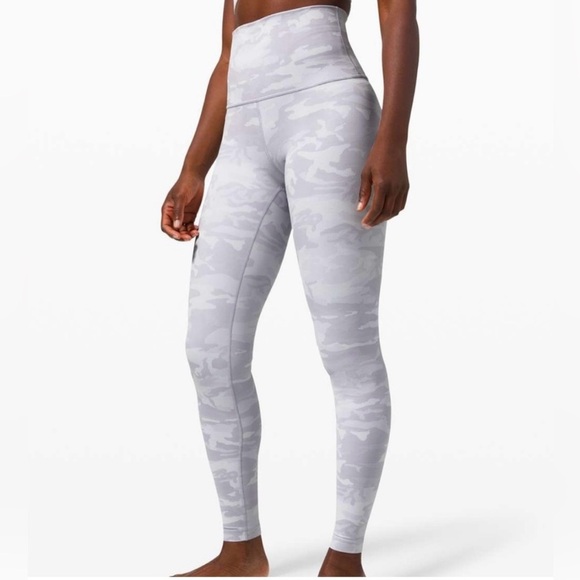lululemon athletica Pants - Luulemon Wunder Under 25" Incognito Camo Jacquard Alpine White Starlight size 4